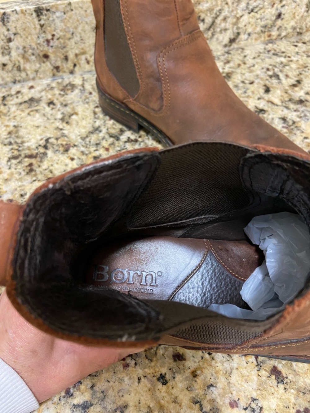 Born Brown Leather Chukka Chelsea Boots - Picture 8 of 9